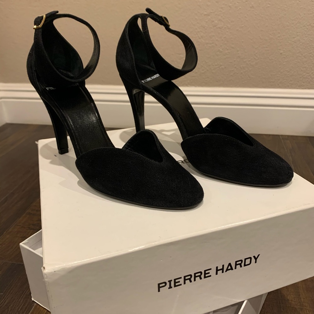 Black Suede Pierre Hardy Italian Pumps in 7.5